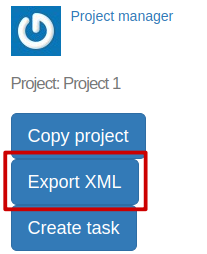 export XML button