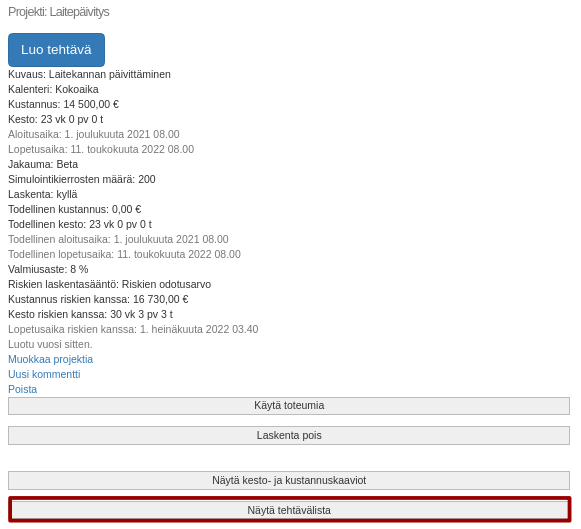 montecarloproject nayta tehtavalista